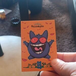 Pokemon Halloween Trading Card - Orange and Blue